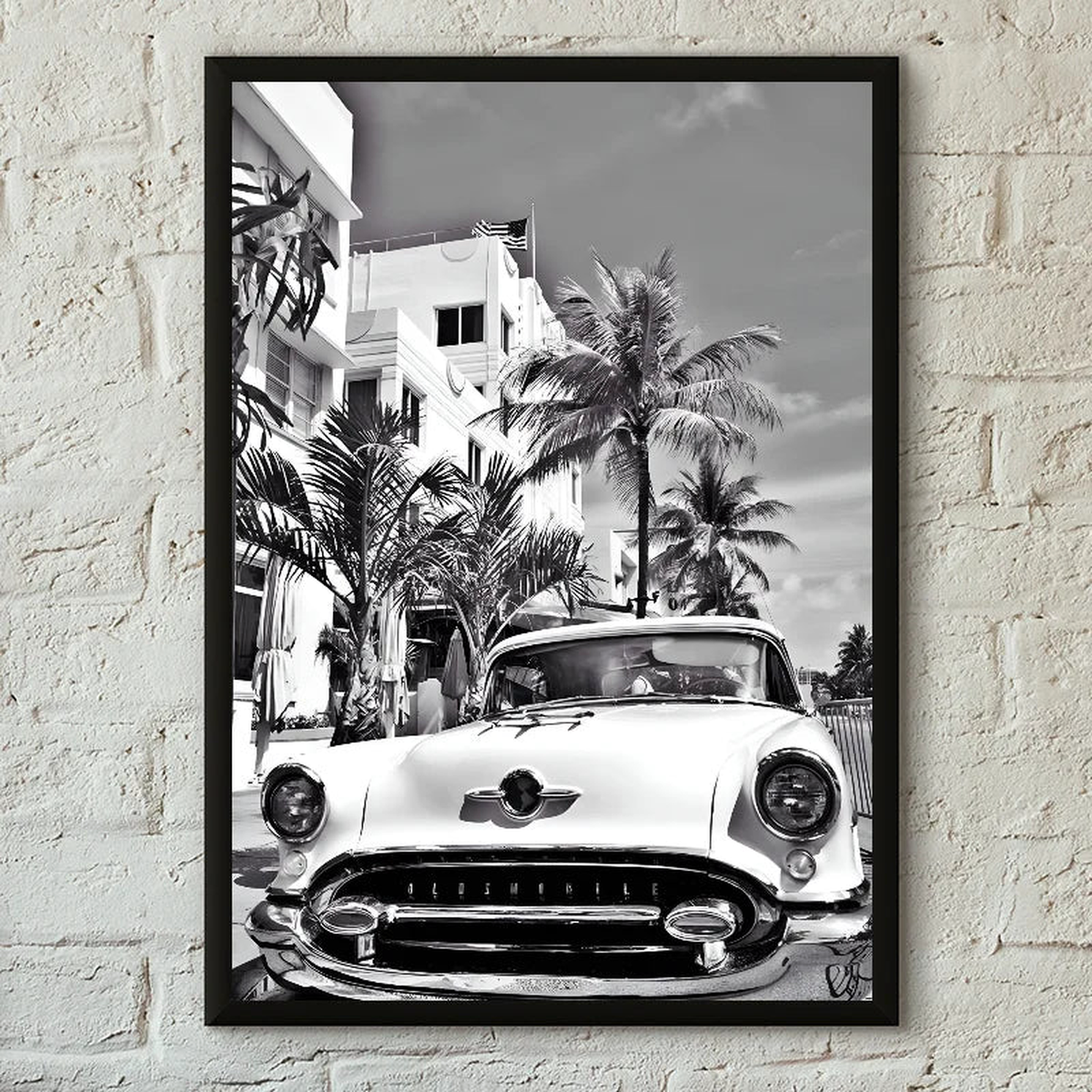 1PC Black And White Palm Tree Beach Landscape Photography Poster Paper Print Home Living Room Bedroom Entrance Bar Cafe Art - z4 | 30x40cm No Frame