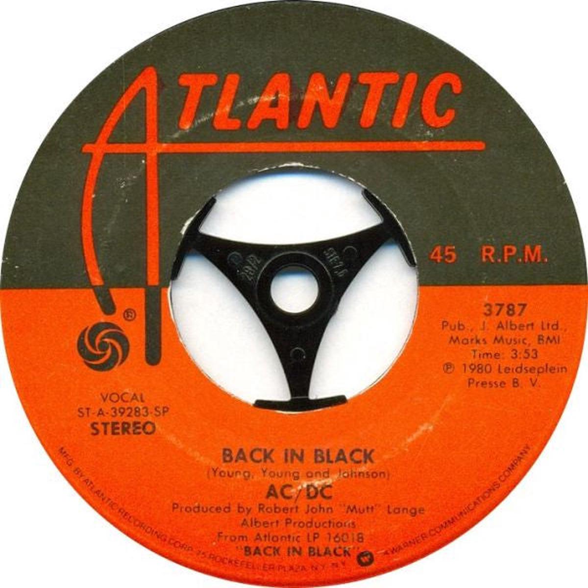 AC/DC - Back In Black (7", Single, Spe) (VG+)