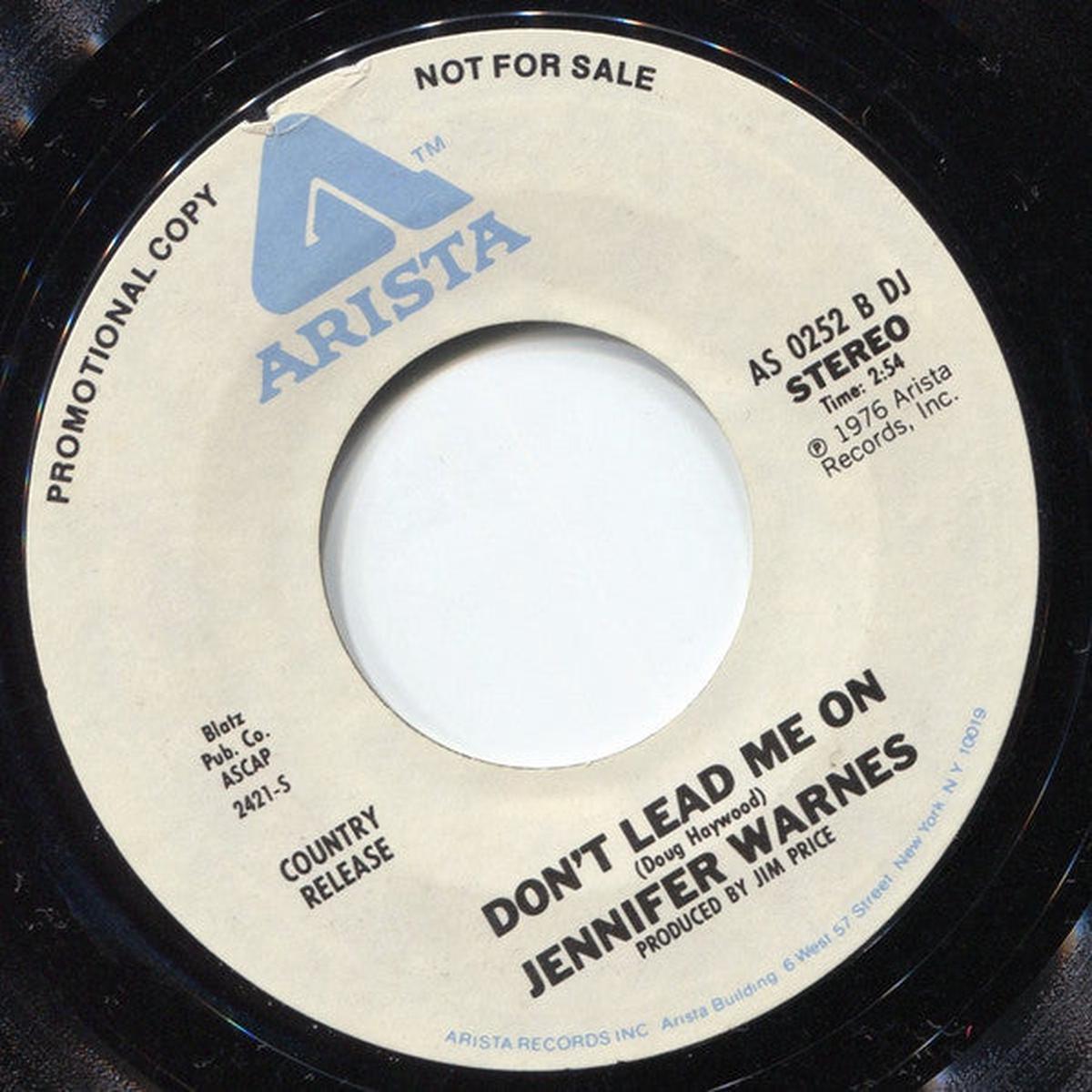Jennifer Warnes - Don't Lead Me On (7", Single, Promo, Cou) (VG)