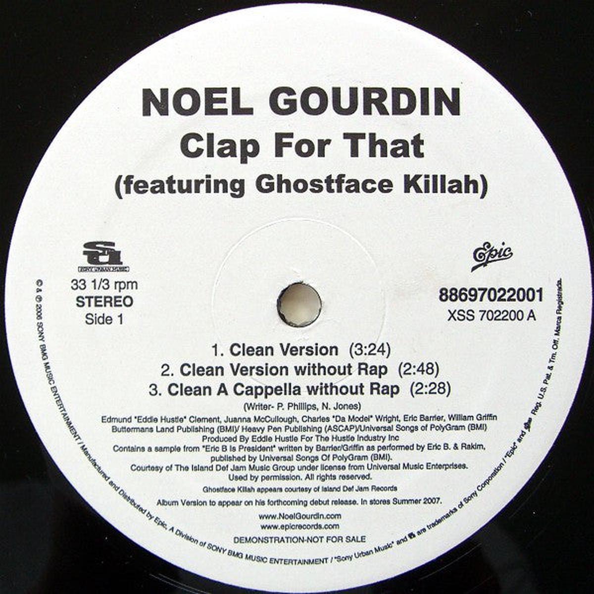 Noel Gourdin - Clap For That (12", Promo) (NM or M-)