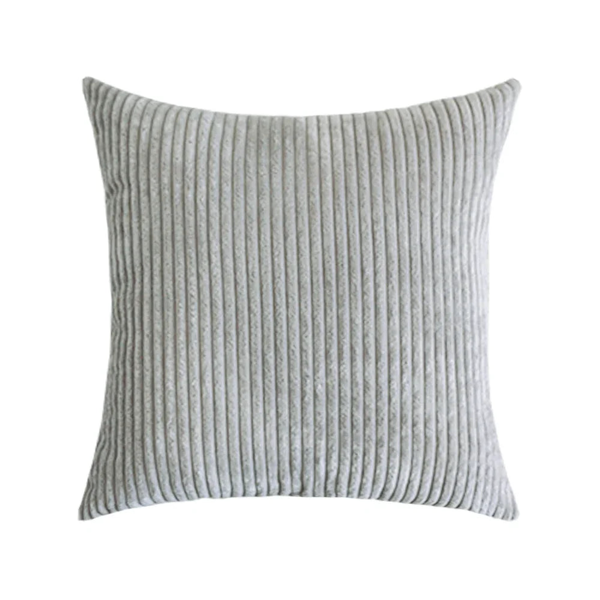Striped Corduroy Fabric Solid Color Cushion Cover 45/50/40CM Sofa Bed Decoration Classic Simple Pillowcase Free Shopping - Silver Grey | 45X45CM