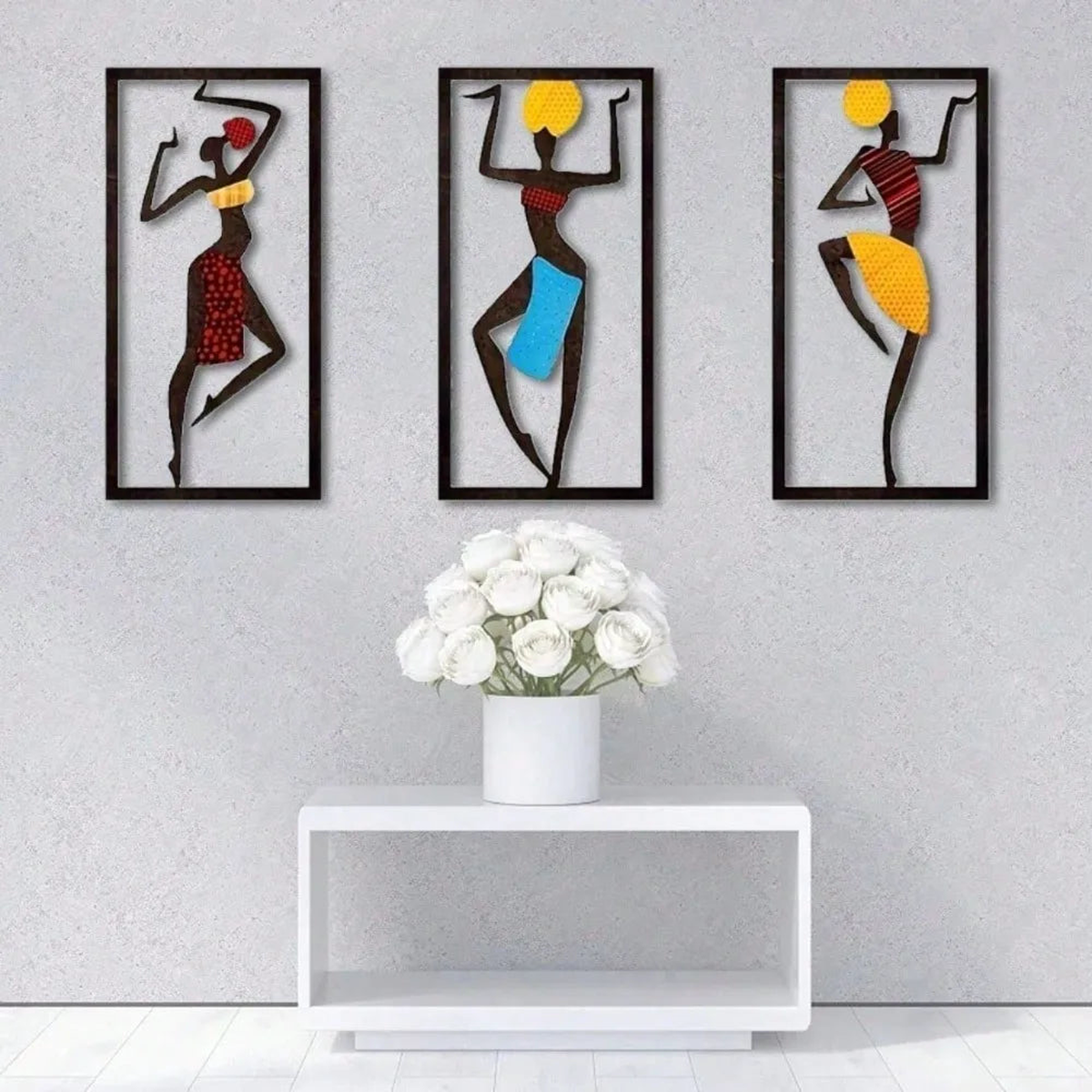 Boho Chic Brand Bohemian Macrame Wall Hanging - African Dancer Sculpture, Mid-Century Fiber Art For Living Room Bedroom Home Dec - Default Title
