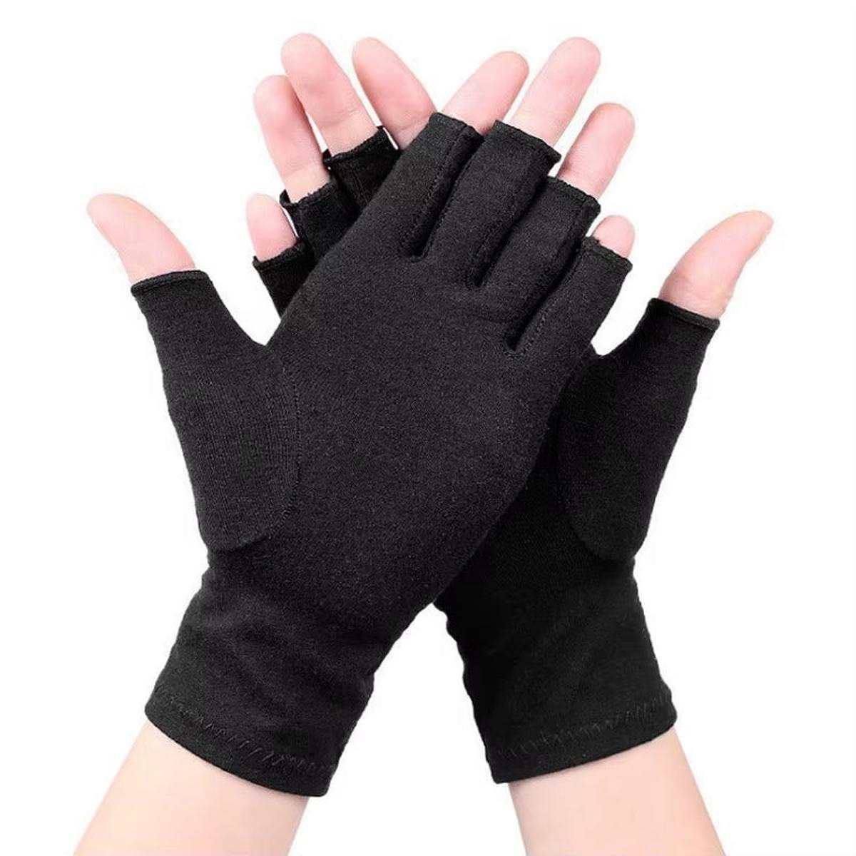 FlexRelief Compression Gloves  Soothe Pain, Support Movement, Boost Performance! - Black | S