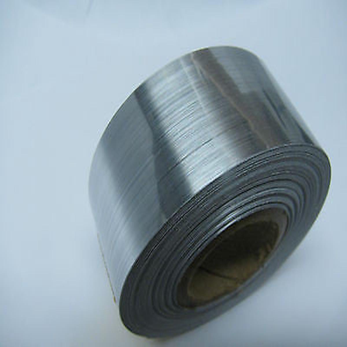 Brushed Aluminum / Stainless Look Vinyl Tape, Choose Your Color and Size, Brush - 8 inch x 25 feet | Silver