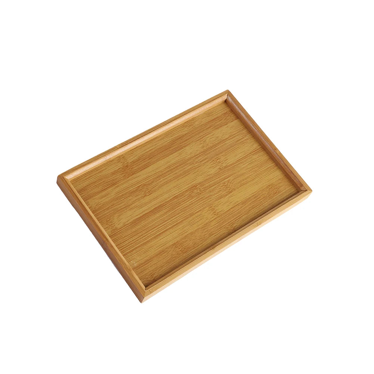 1PCS Rectangular Serving Tray Tableware Food Tray For Kitchen Party Tea Bar Bamboo Wood Pallets Flat Plate Kitchen Utensils - 28x19cm