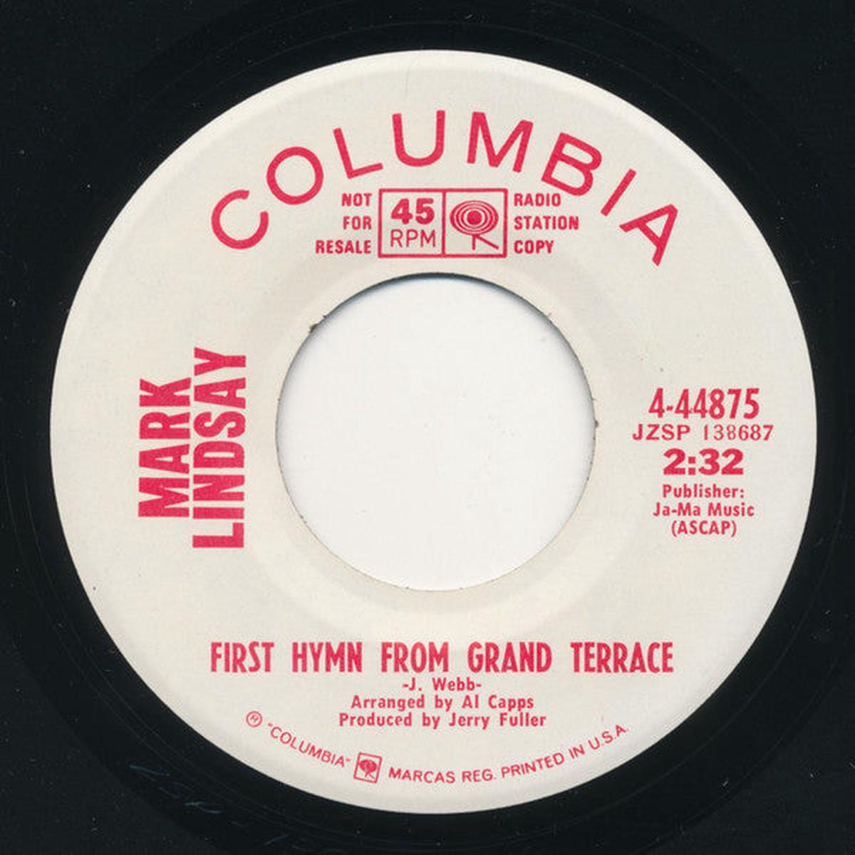 Mark Lindsay - First Hymn From Grand Terrace (7", Single, Alt) (VG+)