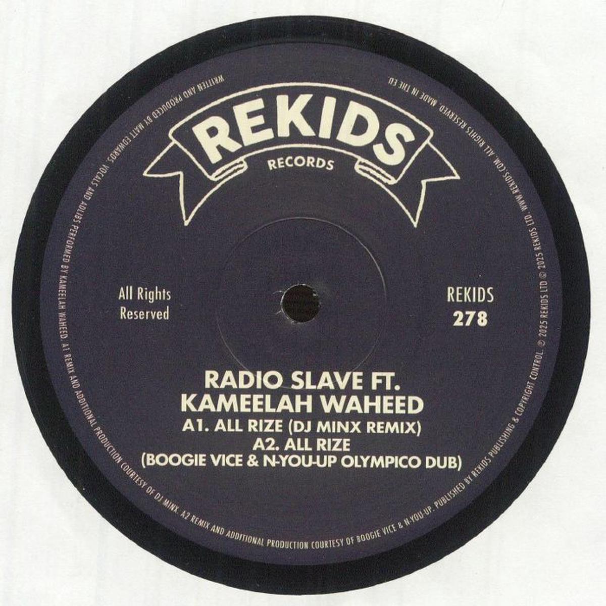 Radio Slave Feat. Kameelah Waheed - All Rize (Remixes II) (12")
