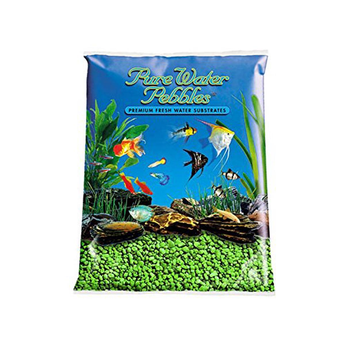 Worldwide Imports Pure Water Pebbles Coated Aquarium Gravel - Neon Green | 25Lbs