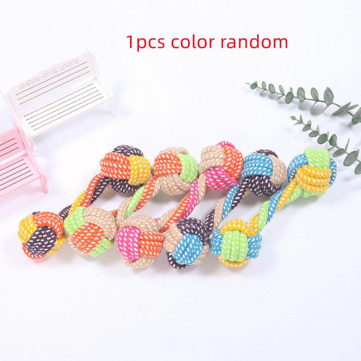 Interactive Cotton Rope Mini Dog Toys Ball For Dogs Accessories Toothbrush Chew Puppy Toy For Large Small Dogs Toy Pet Dog Toy - Dumbbel