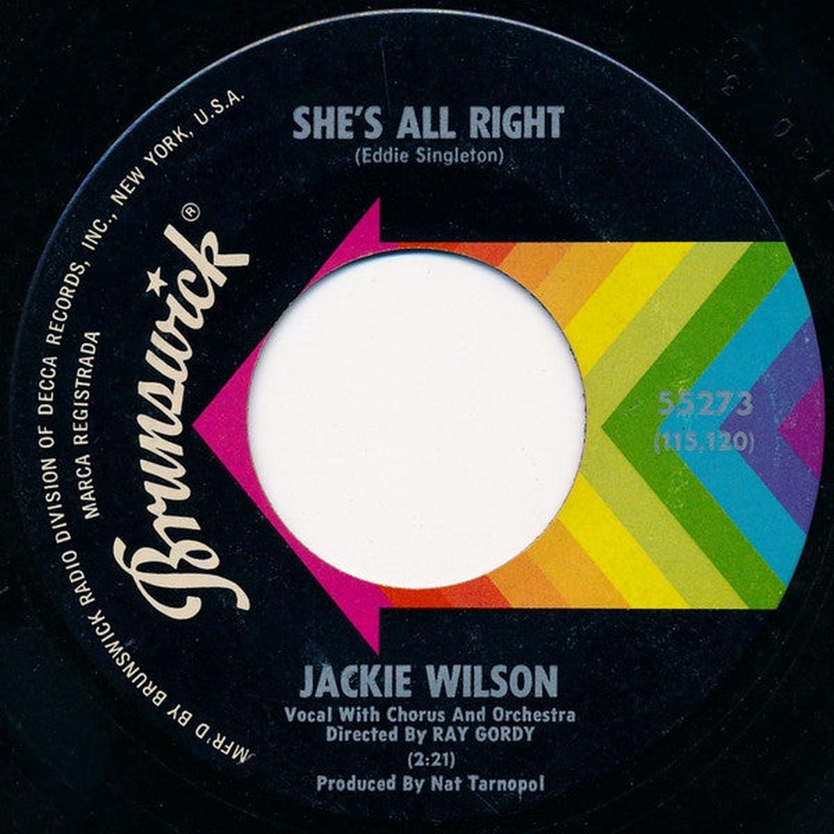 Jackie Wilson - She's All Right (7", Single) (VG)