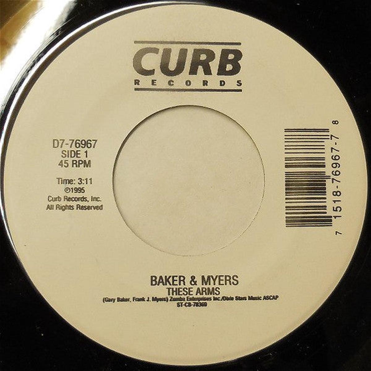 Baker & Myers - These Arms (7", Single) (VG+)
