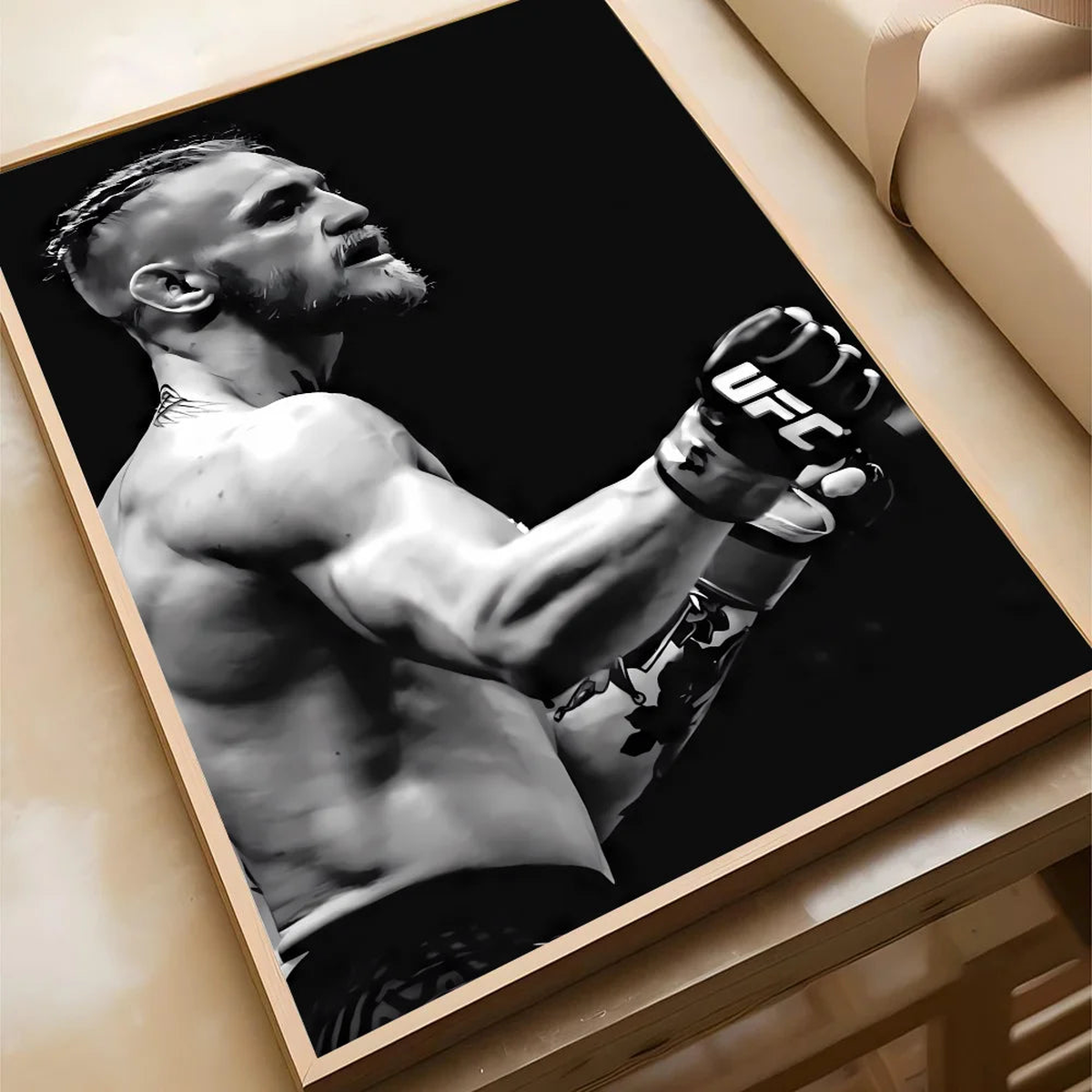 1PC Black And White U-Ultimate Fighting Championship UFC Poster Poster Paper Print Home Living Room Bedroom Entrance Bar Cafe - z9 | 40x60cm No Frame