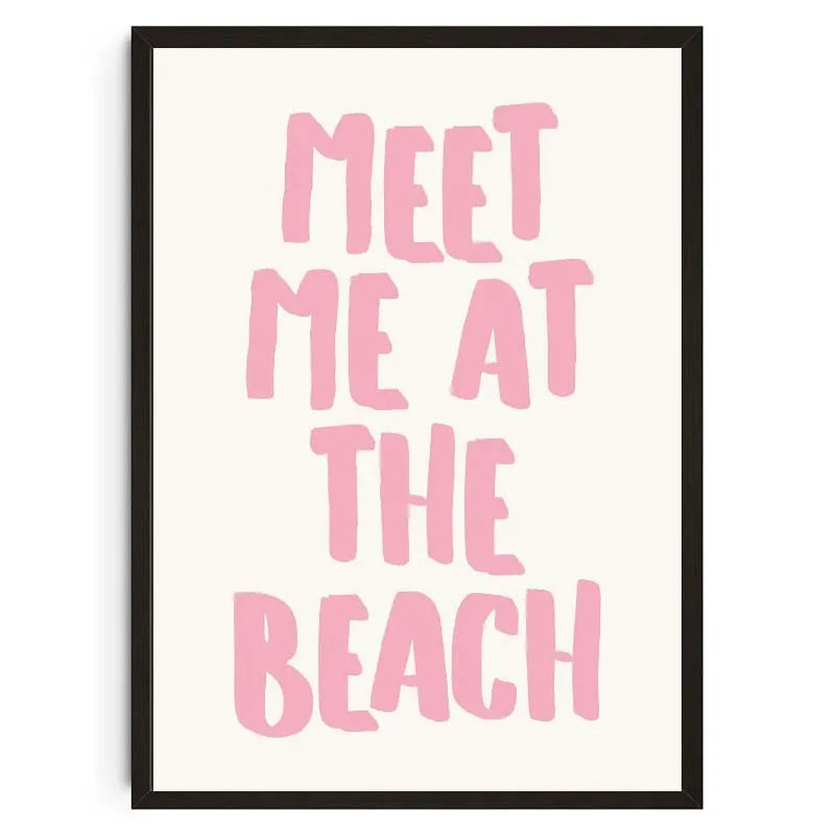 Seashells Meet Me At The Beach Poster Summer Sea Bikini Coastal Quotes Canvas Painting Trendy Wall Art Room Home Decor - 22 | 20x30cm No Frame
