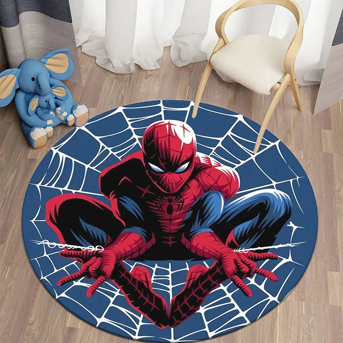 Spider Man,handsome,HD Printed Round Carpet.Bedroom,office,Balcony,Entry Door,Sofa,bed,Chair Non-slip Mat.Gift,Picnic,Camp,Rug - 9 | 100cm(39.37 in) diam