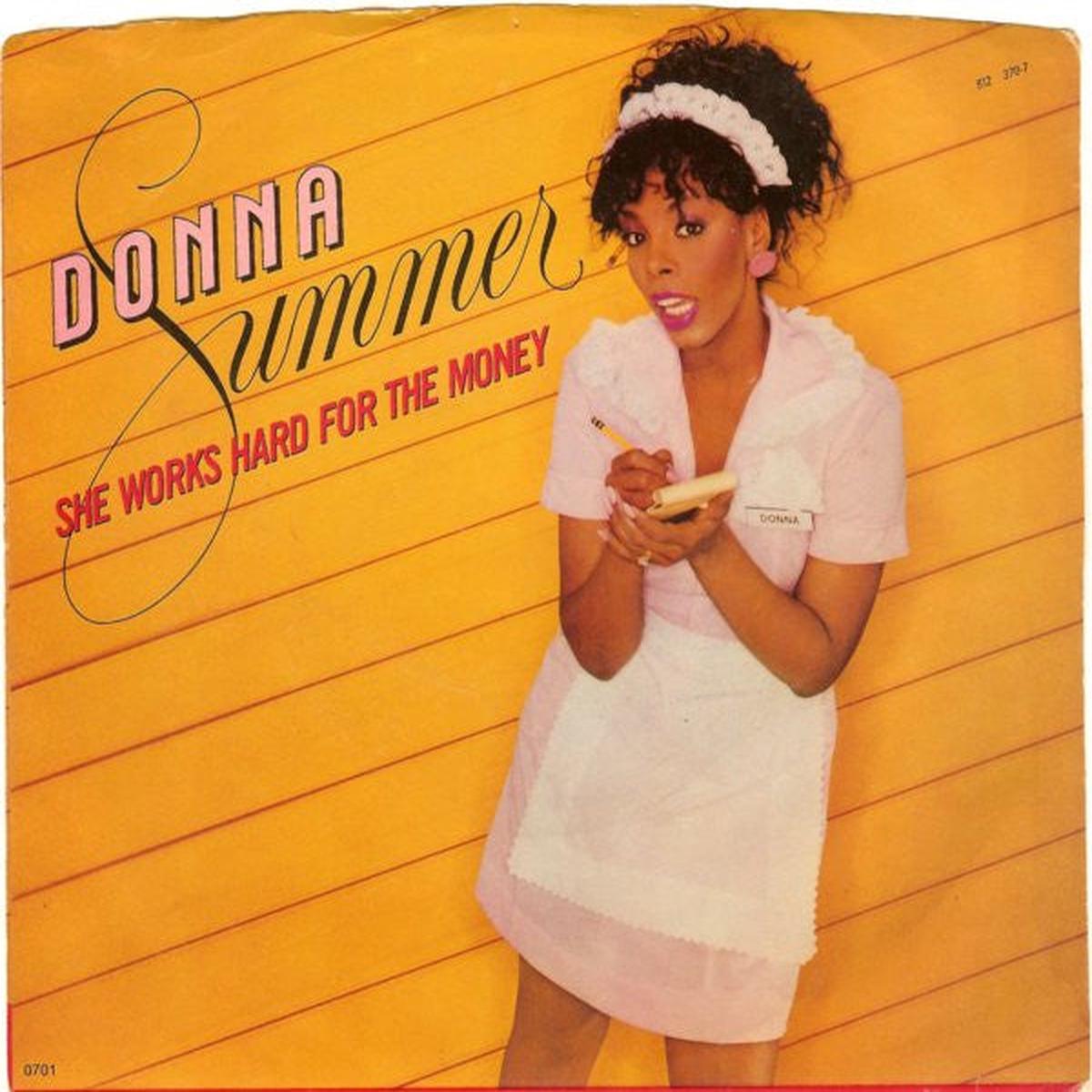 Donna Summer - She Works Hard For The Money / I Do Believe (I Fell In Love) (7", Styrene, 19 ) (VG+)