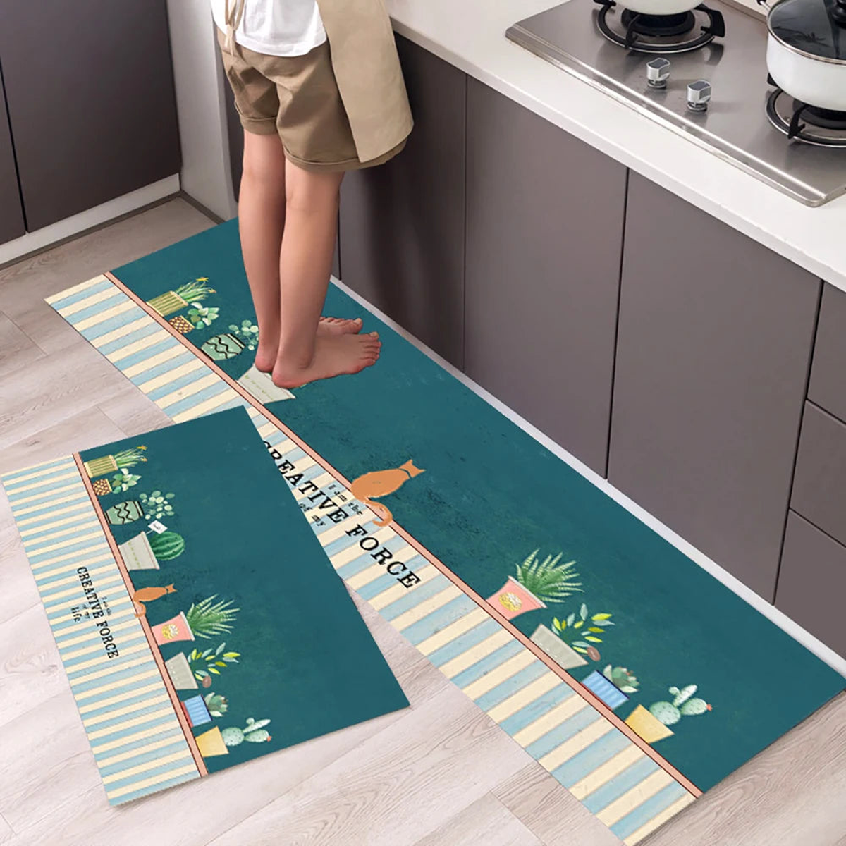 Non-slip Kitchen Mat Long Rugs Crystal Velvet Carpet for Living Room Absorbent Foot Mats Bedroom Doormat Alfombra Small Rugs - QYSC-162 | 40x60cm and 40x120cm