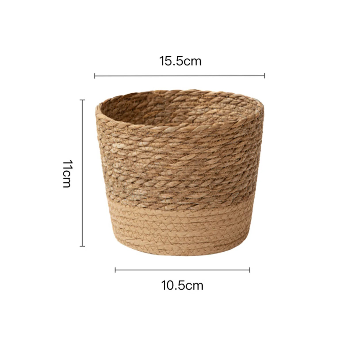 Natural Woven Flower Basket Straw Wicker Planter Storage Baskets Large Capacity Pots for Family Friend Neighbor Gift - S
