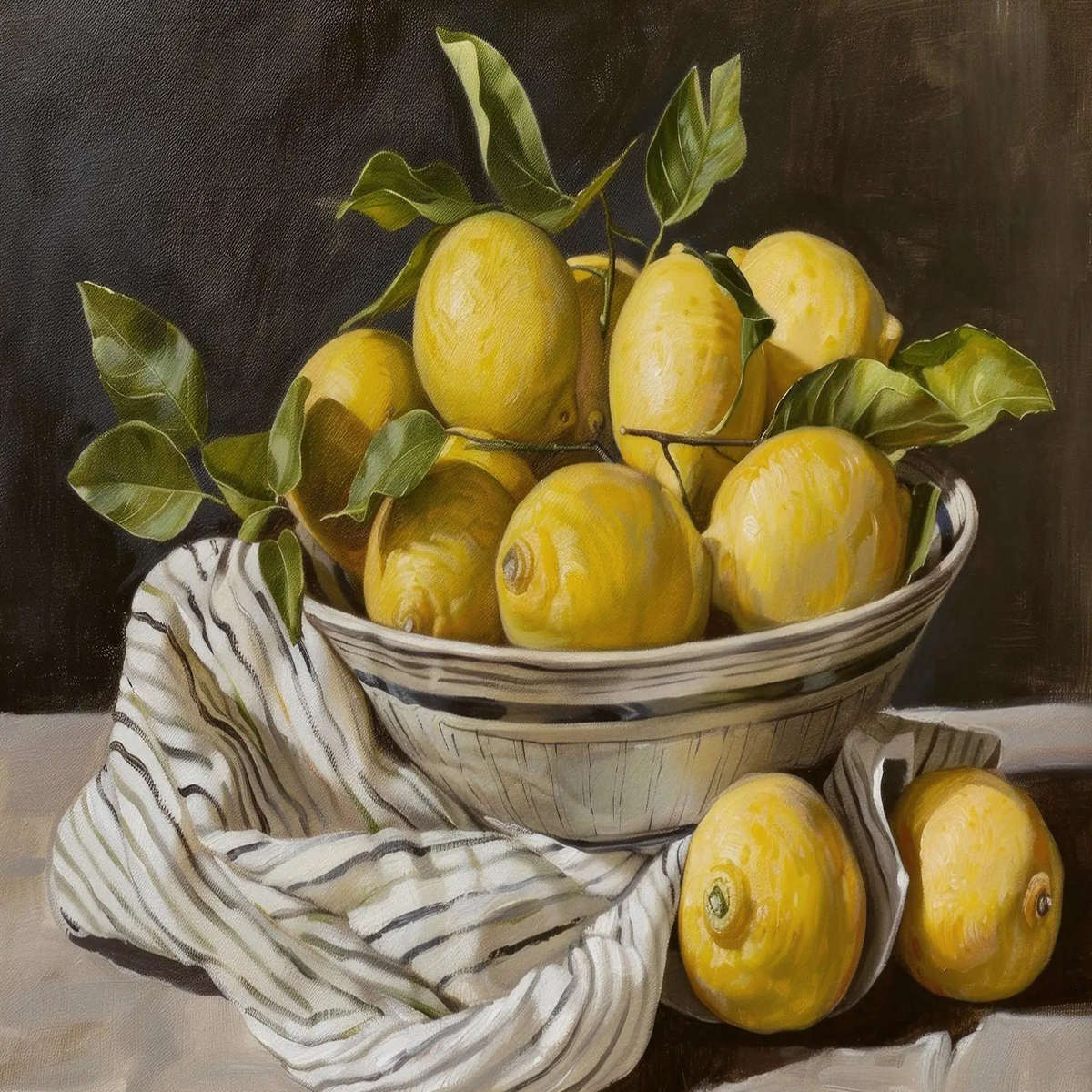 Vintage Oil Painting Art Bread Fruit Kitchen Still Life Posters Prints Canvas Painting Wall Art Picture Living Room Home Decor - 20X30cm Unframed | 22
