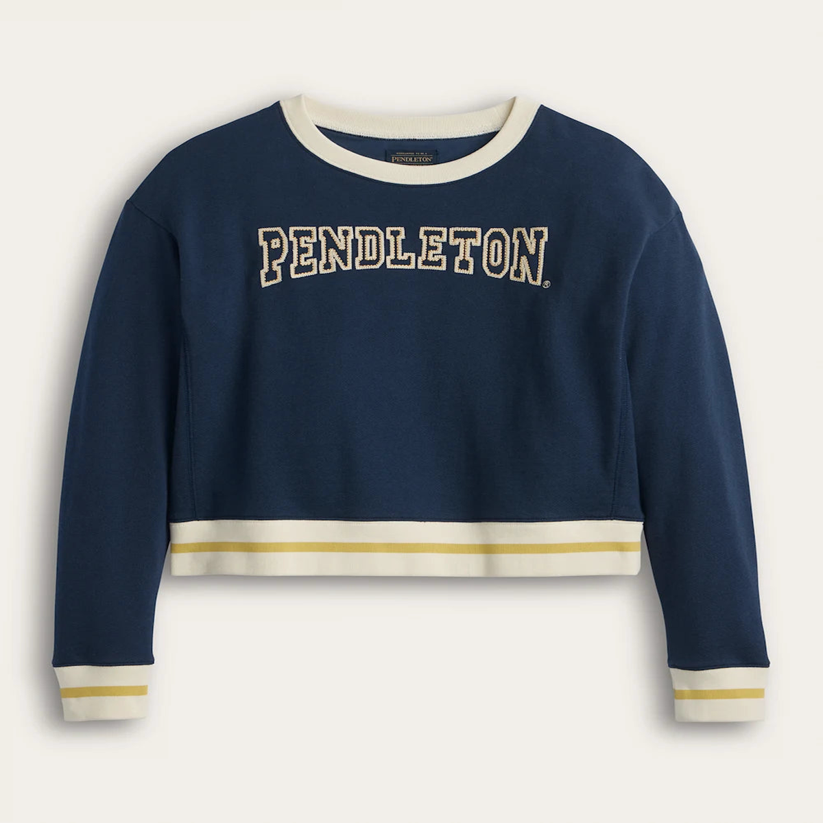 Pendleton Women's Graphic French Terry Pullover in Navy - Small