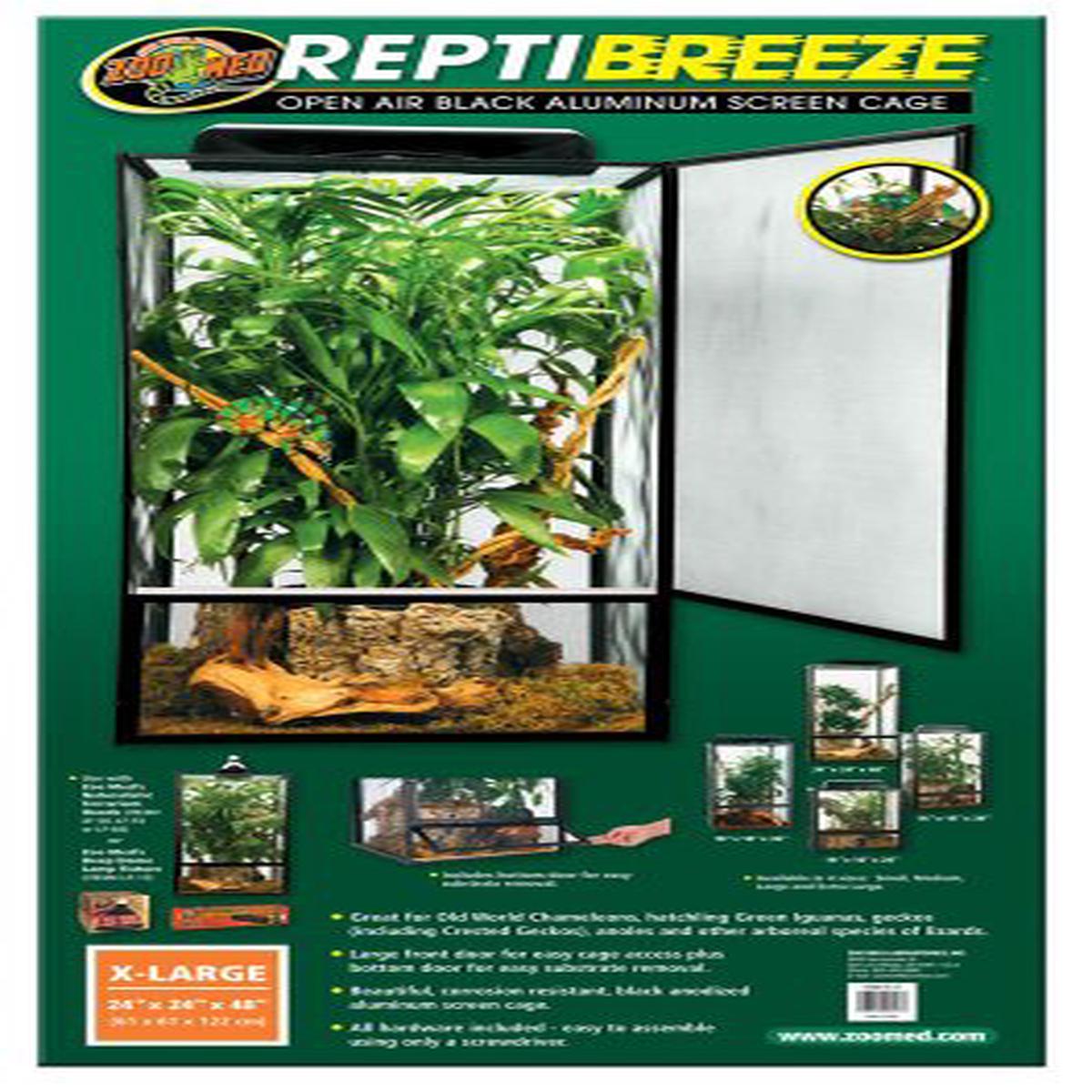 Zoo Med ReptiBreeze Screen Terrarium - X-Large(24x24x48)