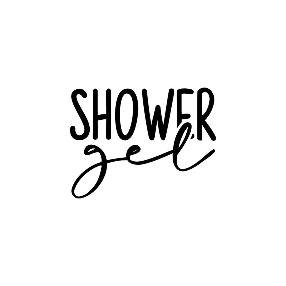 Bathroom Shampoo Body Wash Label Vinyl Sticker Bottle Jar Dispenser Labels Decals Decoration Home Organisation Storage Label - QT13633-ShowerGel | Height of 7.5cm