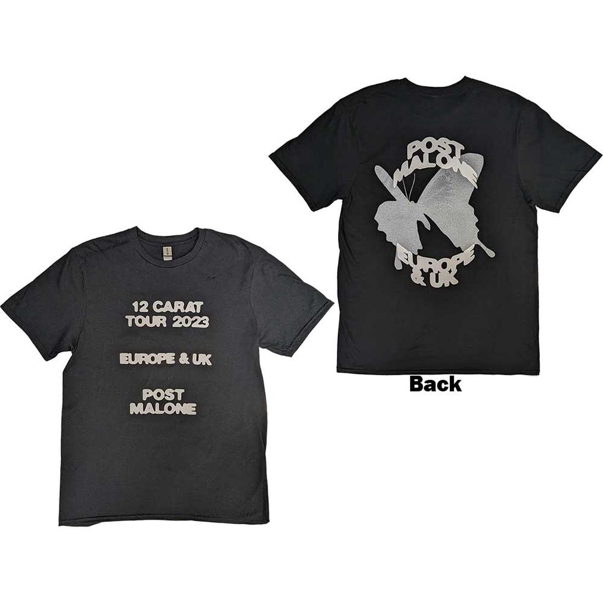 Post Malone Butterfly Logo 2023 Tour - Black | 2XL