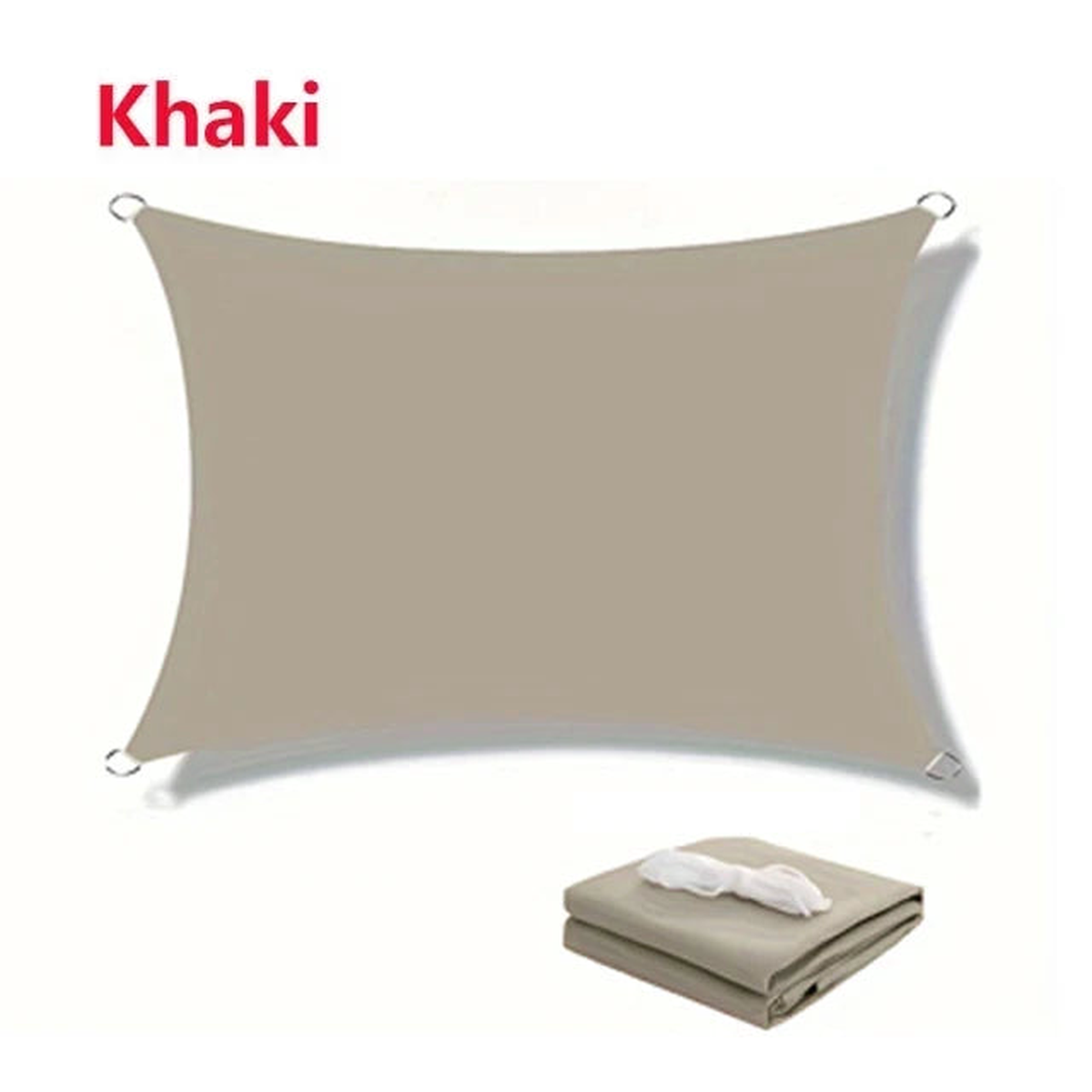 waterproof sunshade sunshade protective cover canvas camping sunshade cloth large outdoor rain and snow shed garden terrace - khaki | 300x400cm