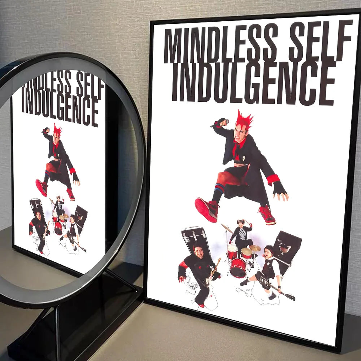 1PC Famous Punk Bands M-Mindless Self Indulgence Poster Self-adhesive Art Waterproof Paper Sticker Coffee House Bar Room Wall - z3 | 30x40cm No Frame