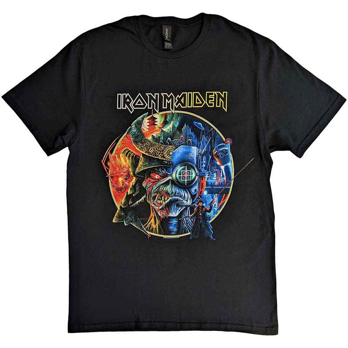 Iron Maiden The Future Past Tour '23 Circle Art - Black | 2XL