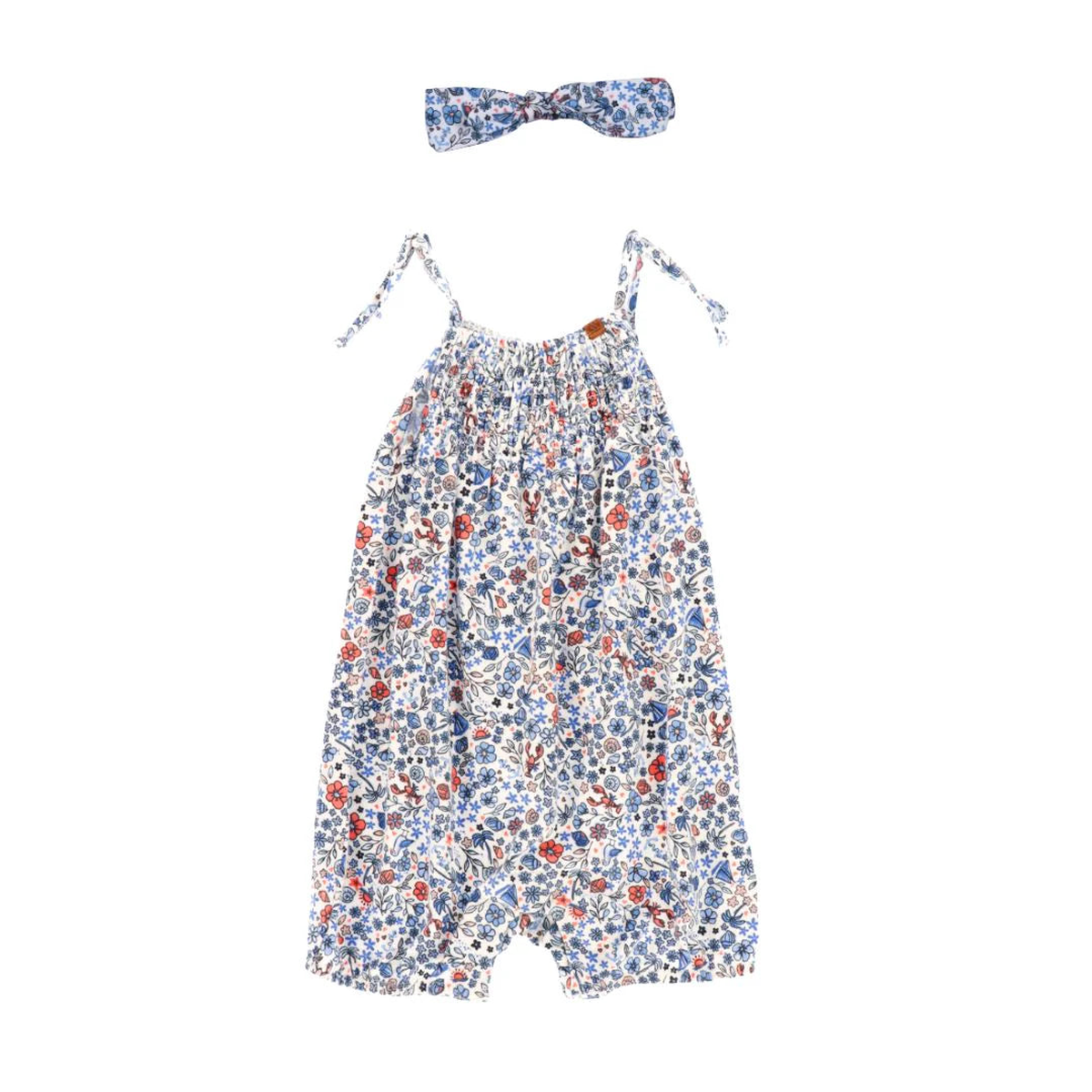 Floral Romper + Headband - 9 month