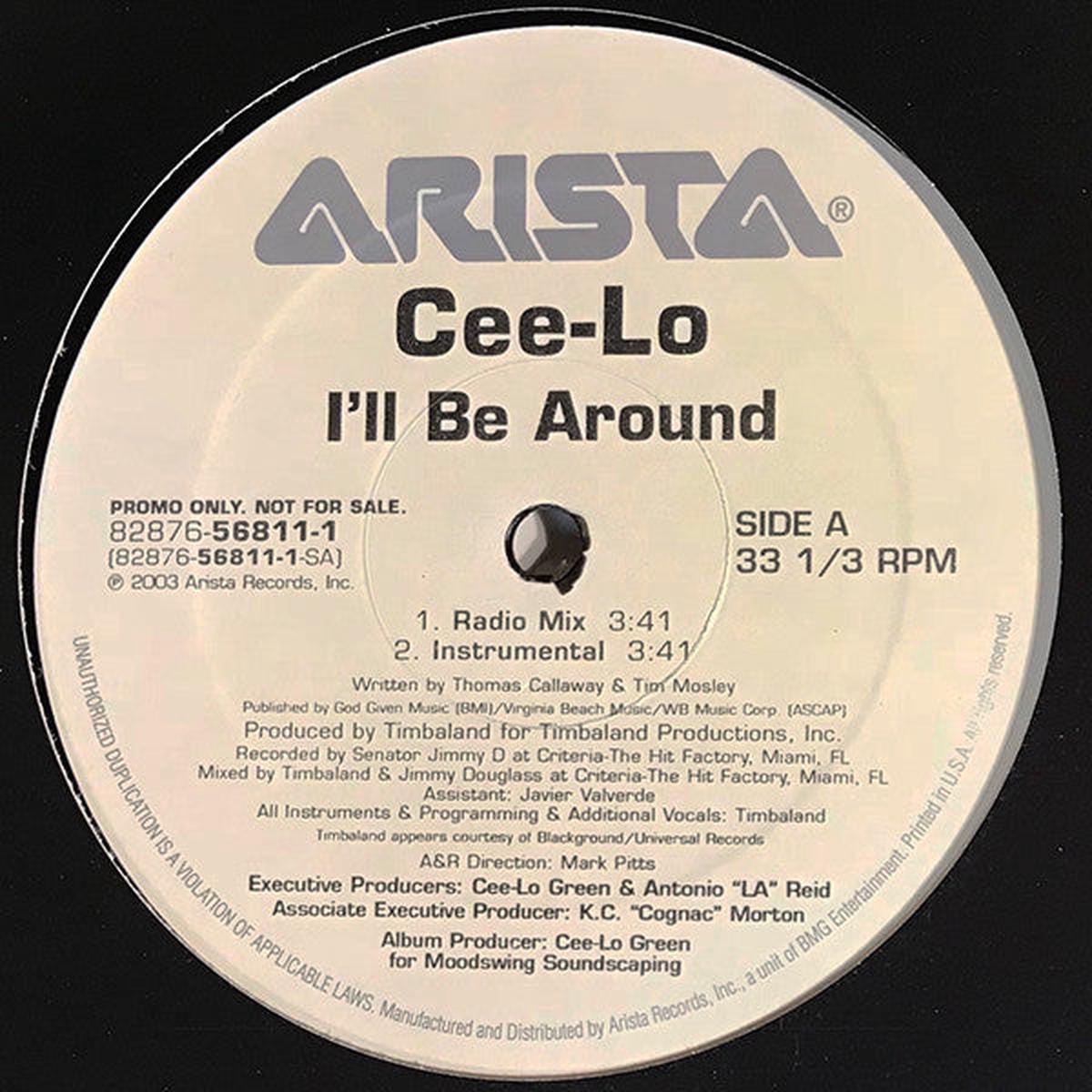 Cee-Lo - I'll Be Around (12", Promo) (NM or M-)