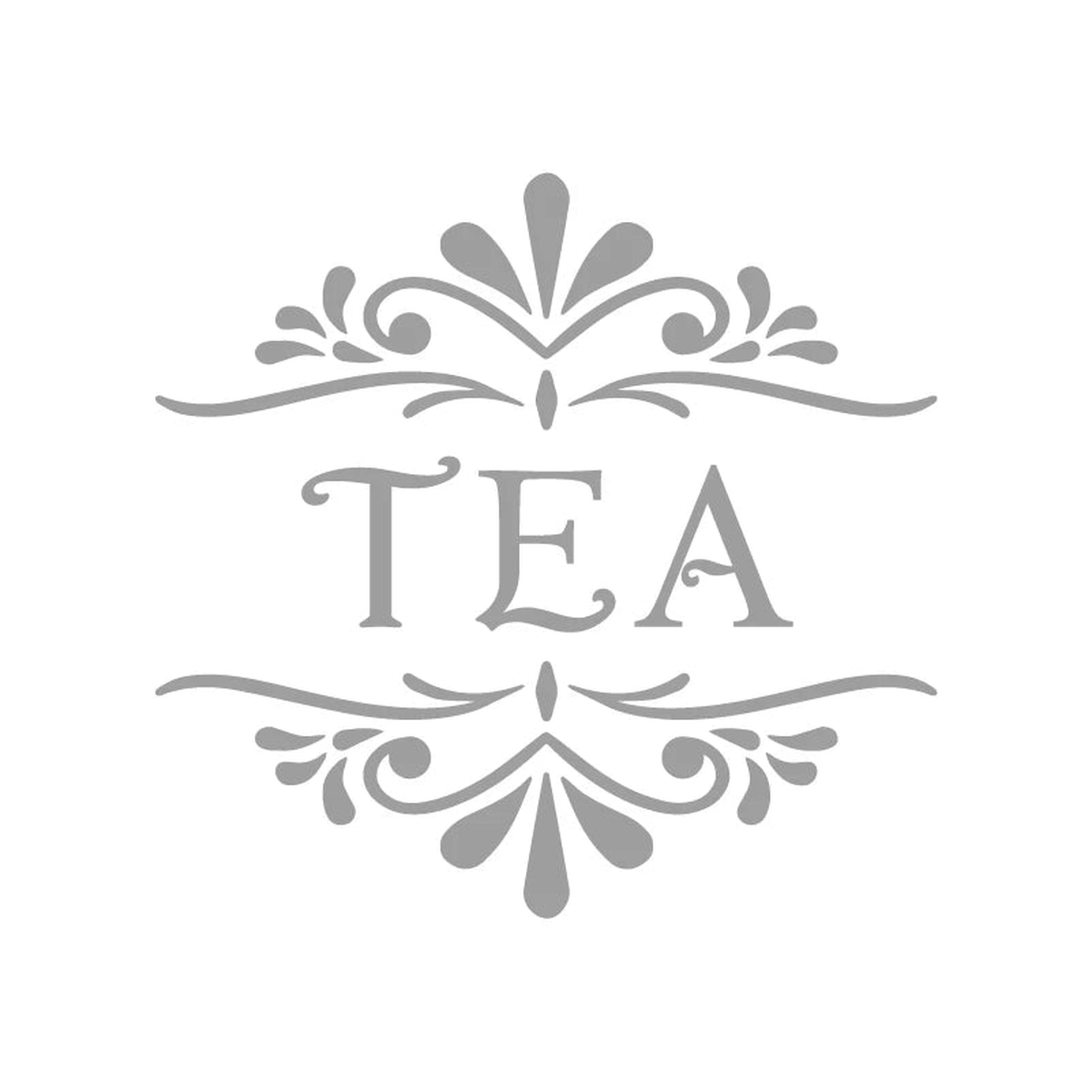 Coffee, Tea, Flour, Sugar Vinyl Art Decals For Canisters Pantry Labels Stickers Kitchen Canisters Decal Labels Decor - 14136tea light grey | 10x10cm of single