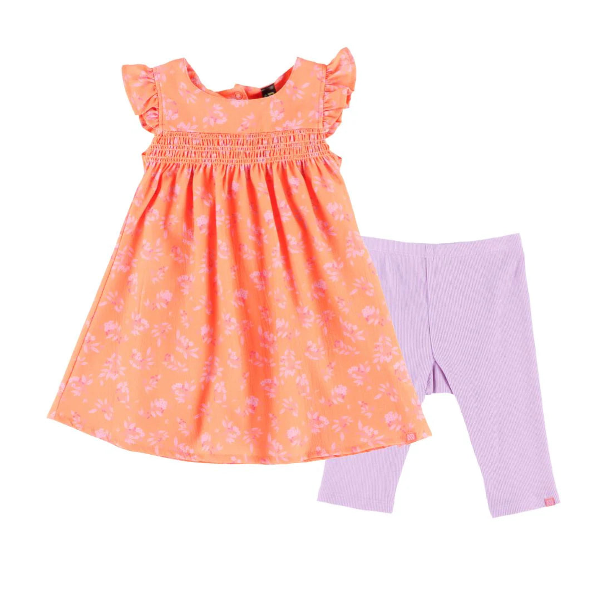 Coral Dress + Capri Legging Set - 24 month