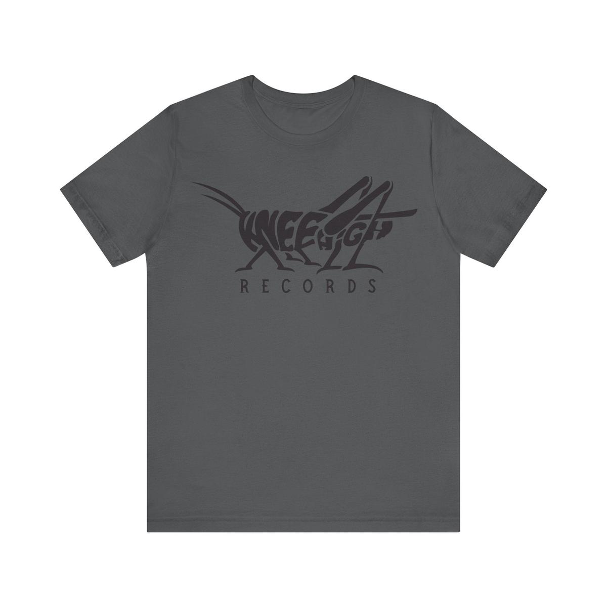 Knee High Records Unisex Jersey Short Sleeve Tee - Asphalt | 3XL