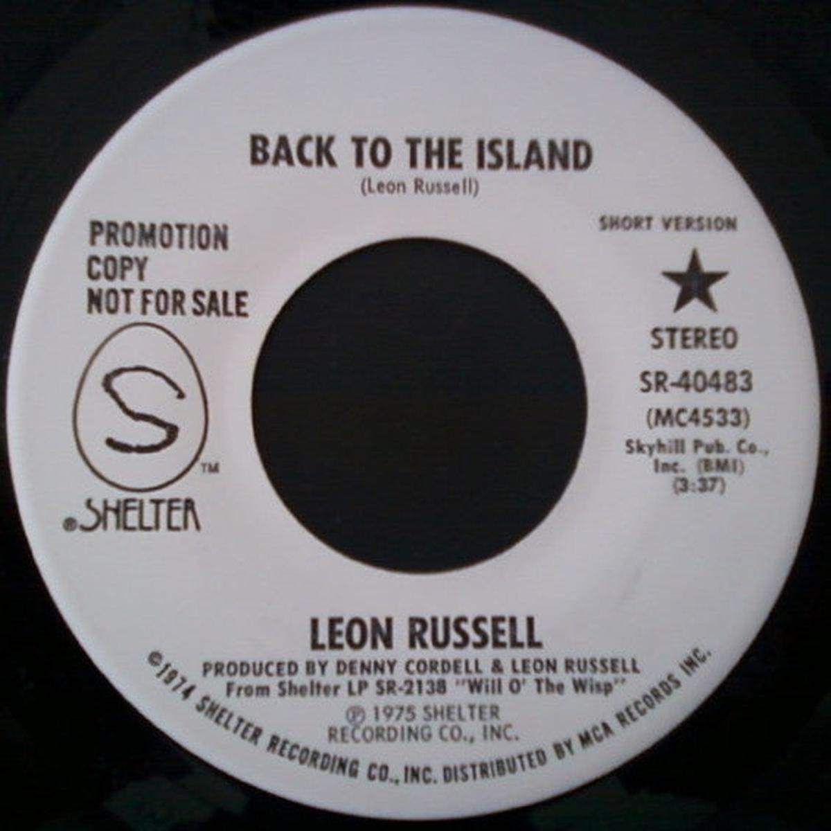 Leon Russell - Back To The Island (7", Promo) (VG+)