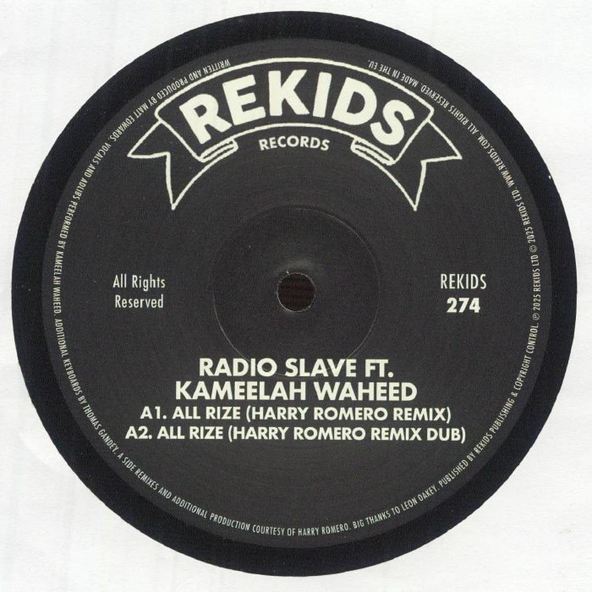 Radio Slave Feat. Kameelah Waheed - All Rize (Remixes) (12")