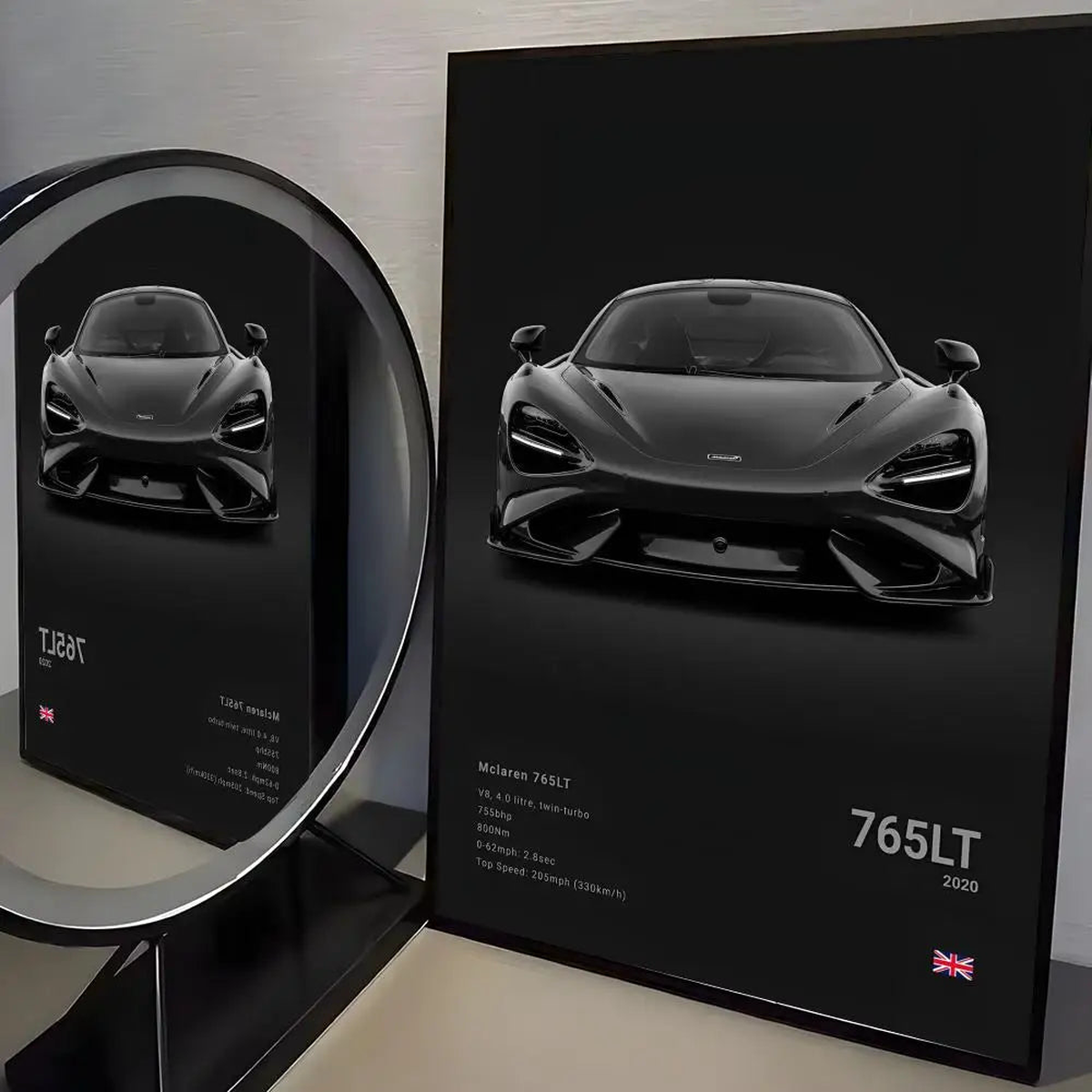 Black M-McLaren Supercar SENNA Poster Room Wall Art Decor Waterproof Stickers For Home Bar Bedroom Decoration - Black5 | 15X20cmNoframe
