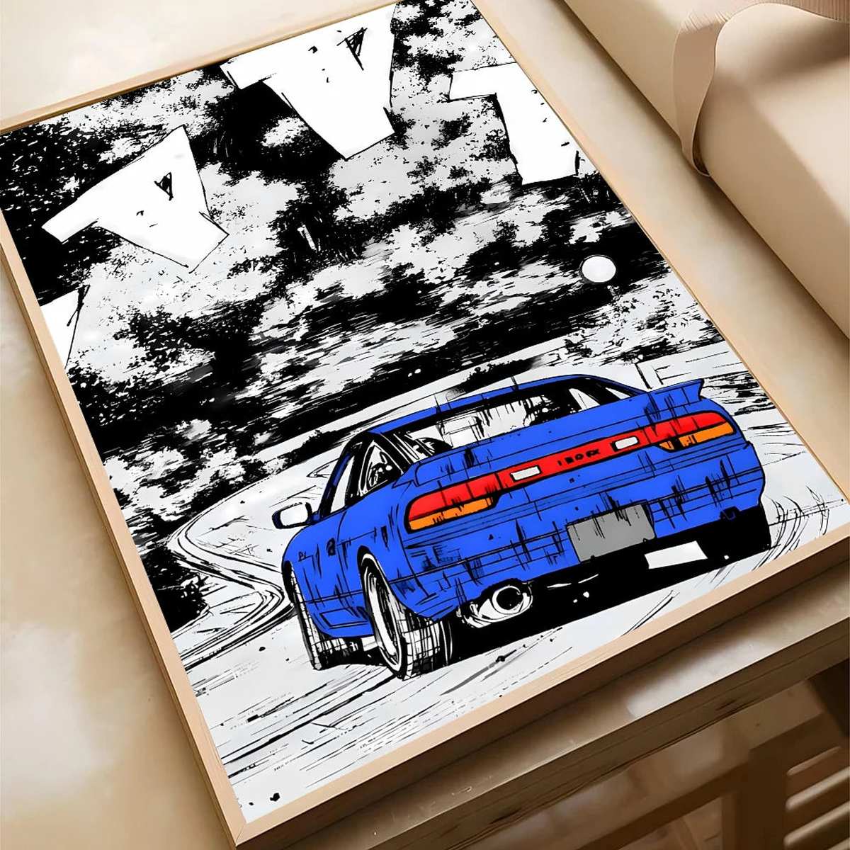 1PC I-Initial D Poster Poster Paper Print Home Living Room Bedroom Entrance Bar Cafe Art Painting Decoration - 50x70cm No Frame | z8