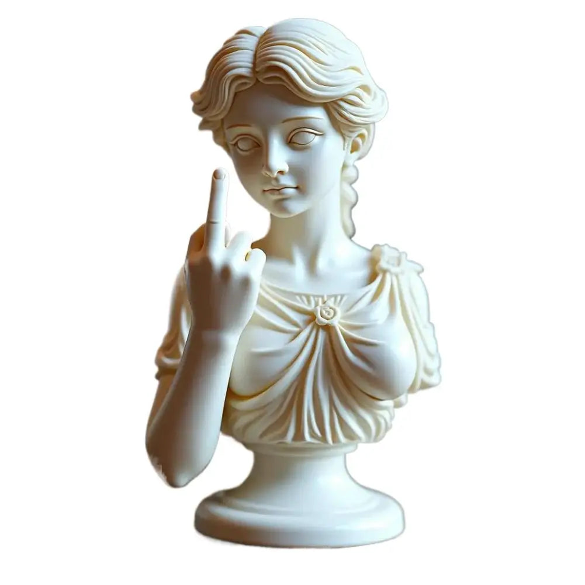 3D Venus Statue Vienna Goddess Vertical Middle Finger Ornament Parody Resin Office Home Cultural Decoration Gifts for Friends  - B