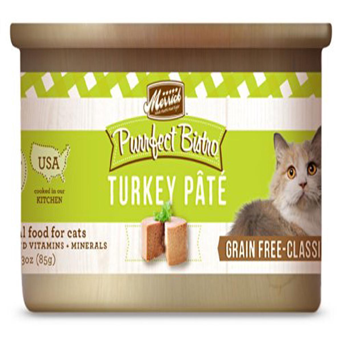 Merrick Purrfect Bistro Turkey Pate Canned Cat Food - 24/3OZ