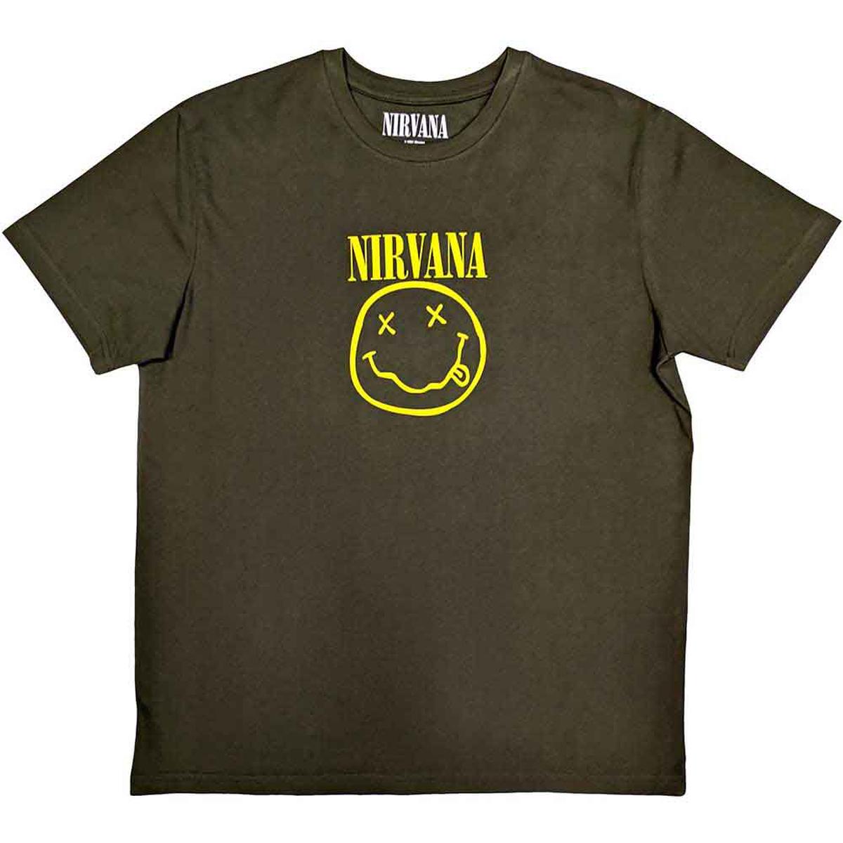 Nirvana Yellow Happy Face - Green | M