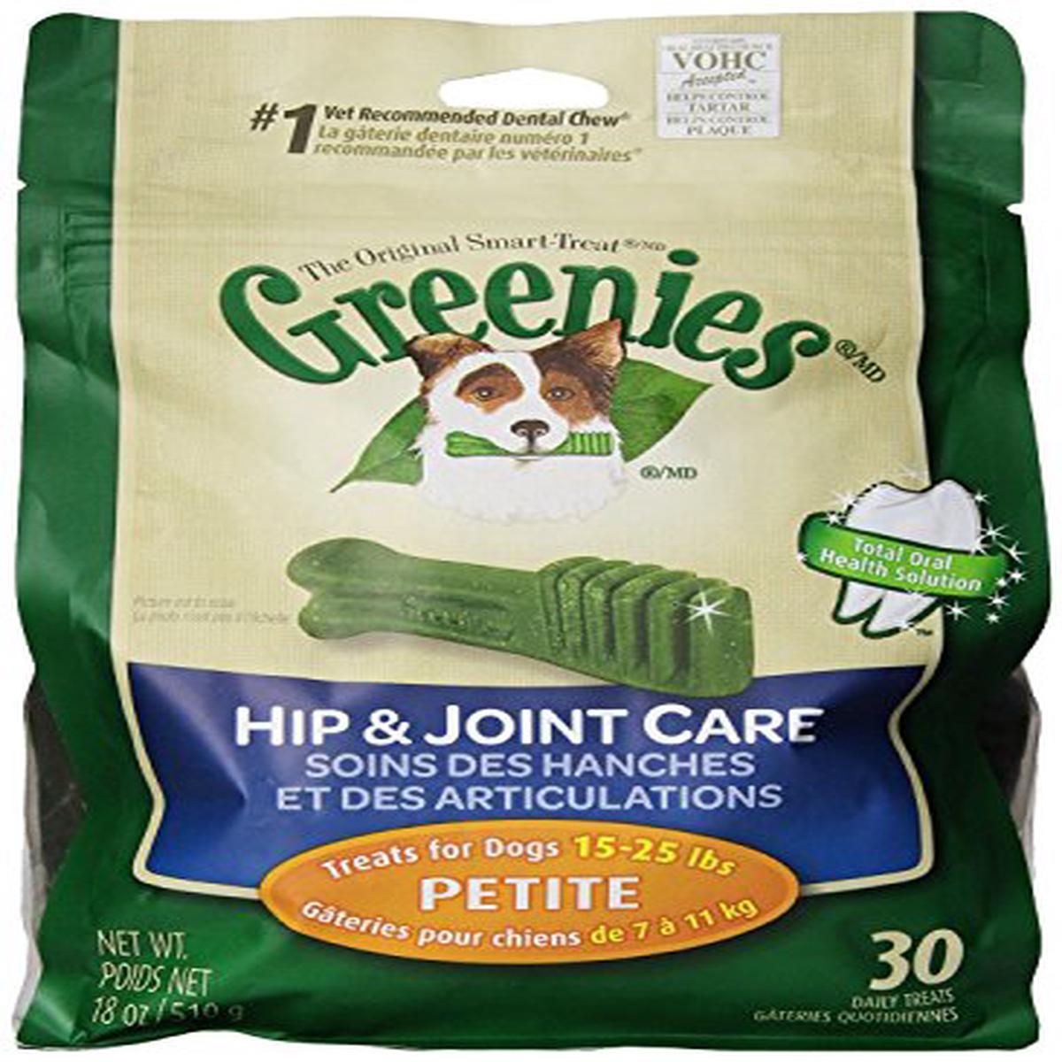 Greenies Hip & Joint Care Dental Chews For Dog 18OZ - Petite