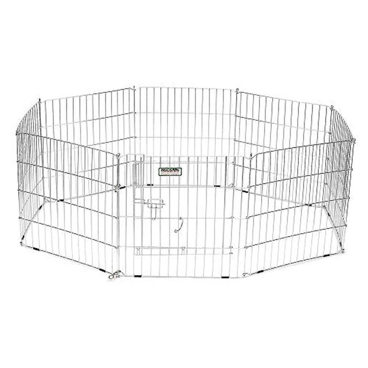 Precision 1211-20248FD 48-Inch Cargo Kennel Play Yard Silver ExPen with Door Boxed - Default Title
