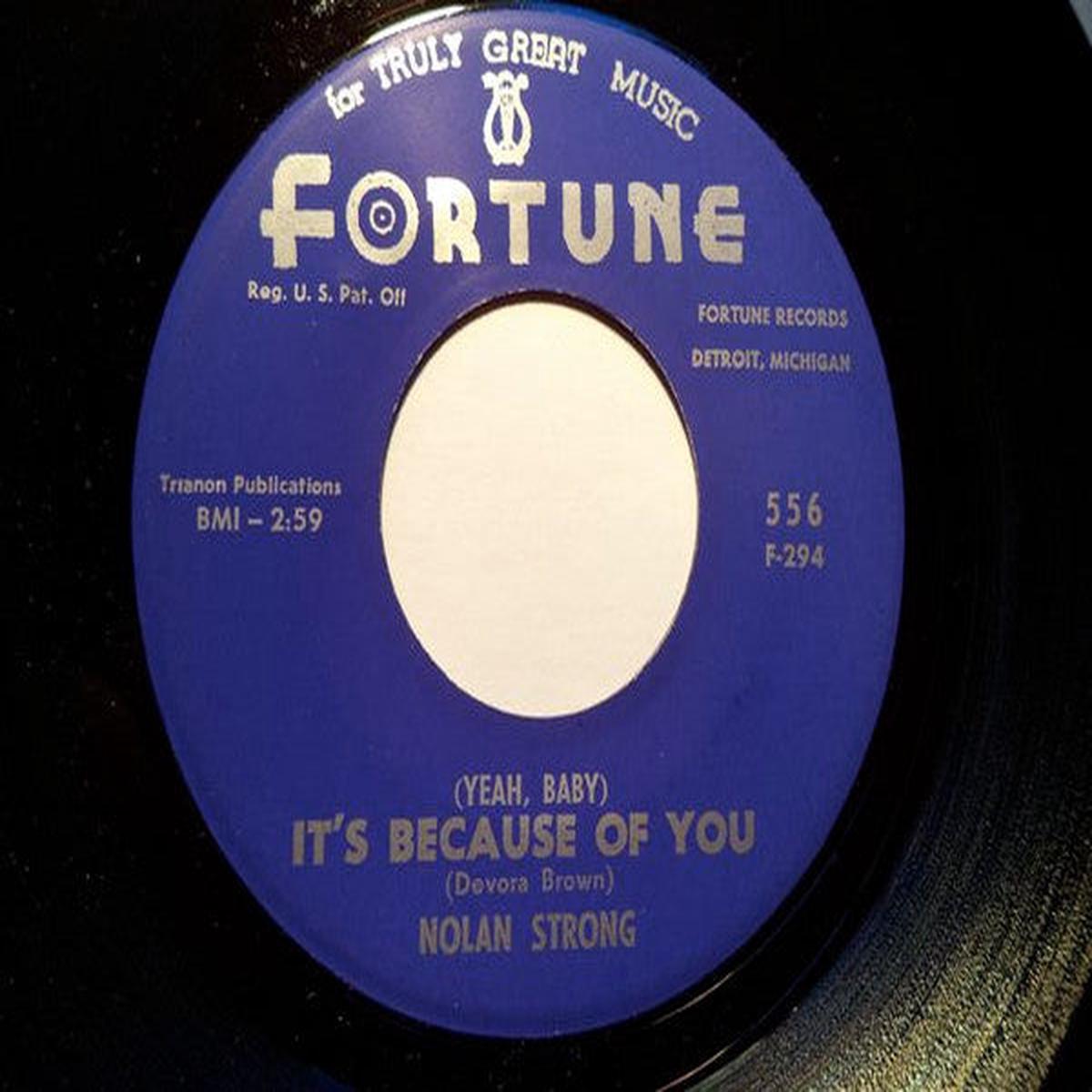 Nolan Strong - (Yeah Baby) It's Because Of You (7") (VG)
