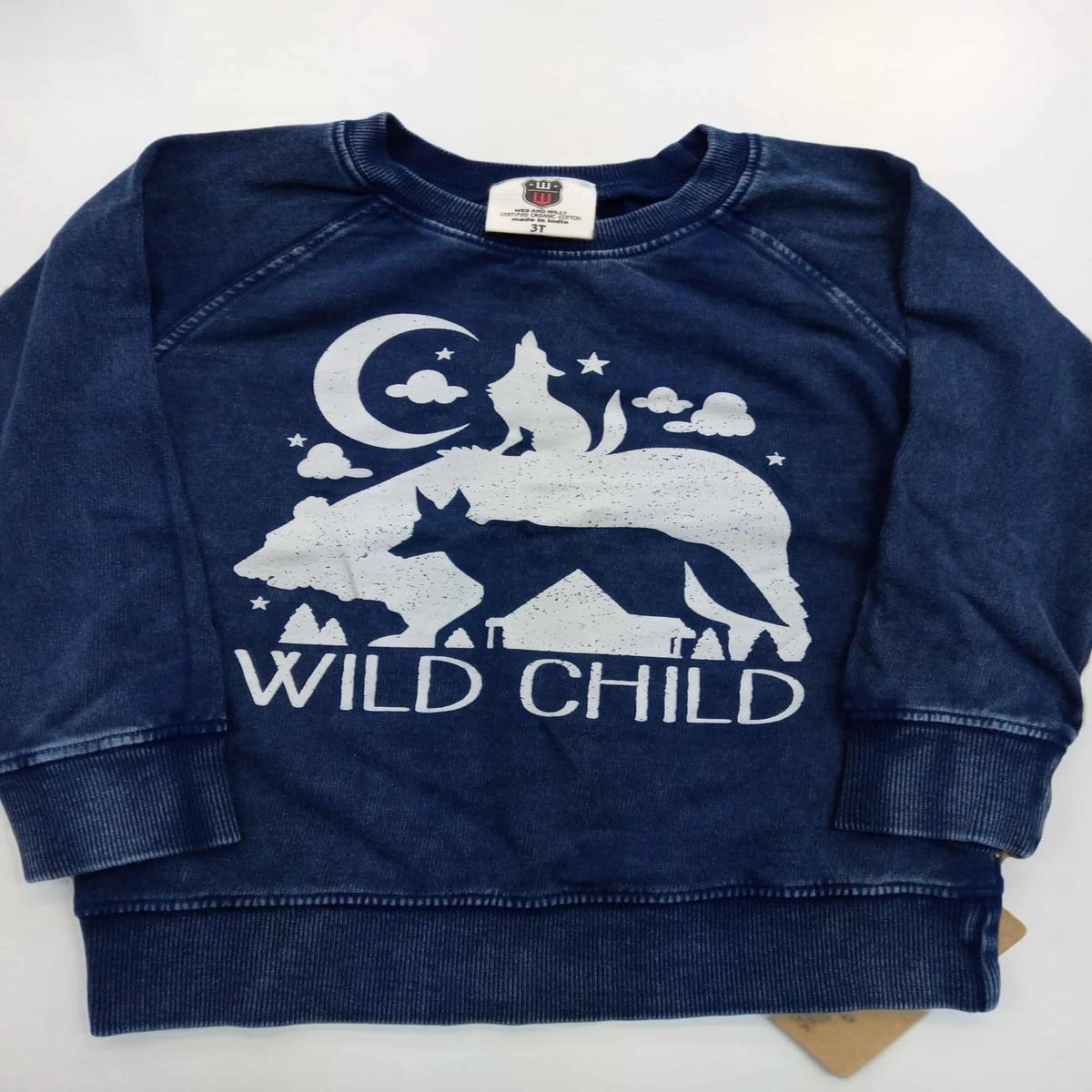 Wild Child Navy Sweatshirt - 4T