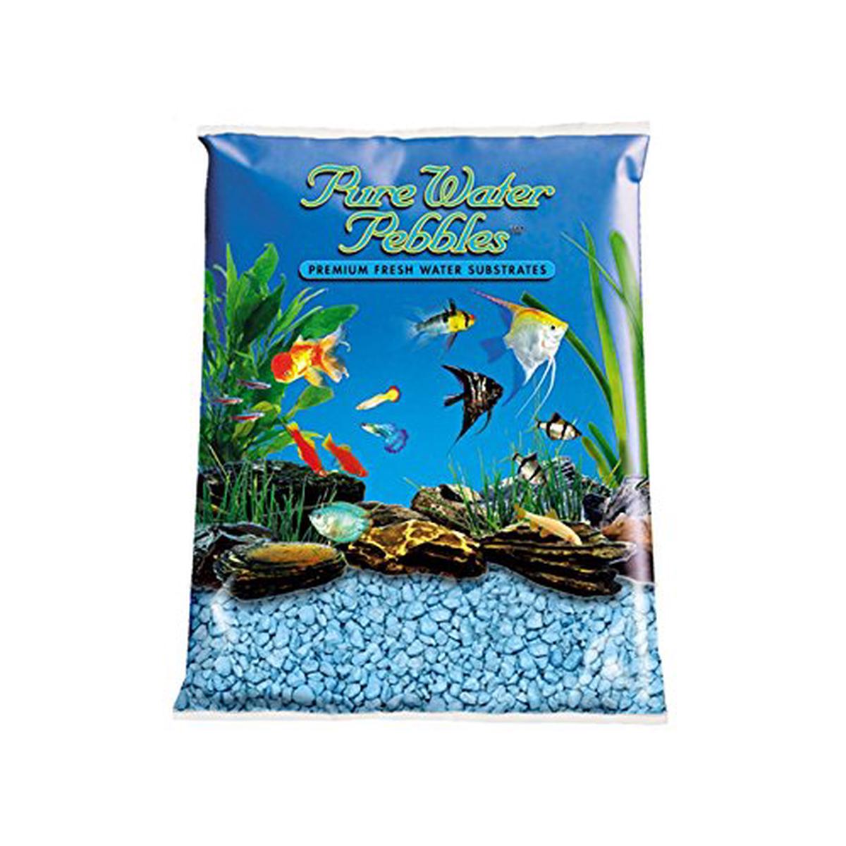 Worldwide Imports Pure Water Pebbles Coated Aquarium Gravel - Heavenly Blue | 5Lbs