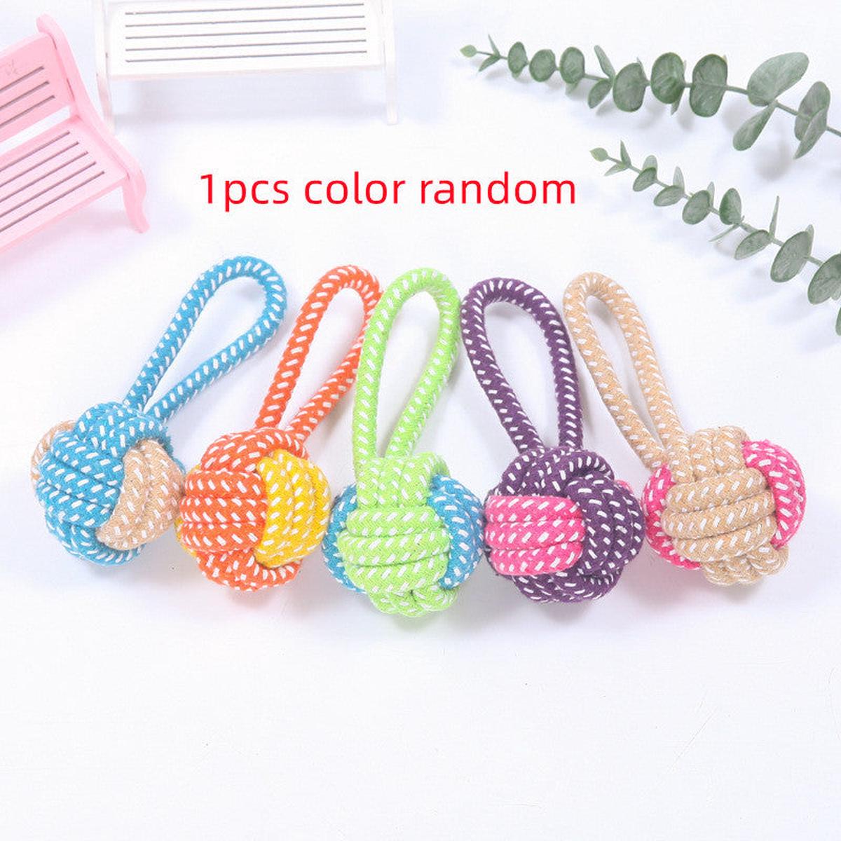 Interactive Cotton Rope Mini Dog Toys Ball For Dogs Accessories Toothbrush Chew Puppy Toy For Large Small Dogs Toy Pet Dog Toy - Handle ball