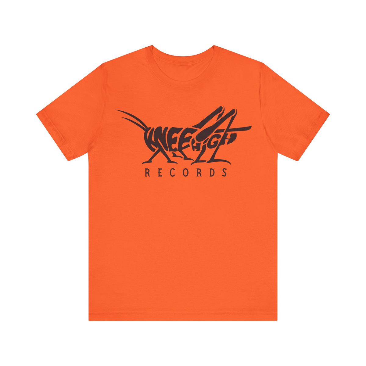Knee High Records Unisex Jersey Short Sleeve Tee - Orange | L