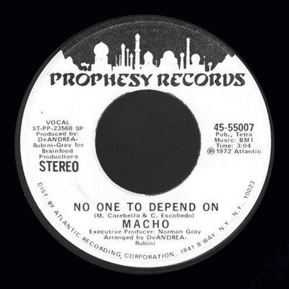 Macho (4) - No One To Depend On (7", Mono, Promo, Styrene) (VG+)
