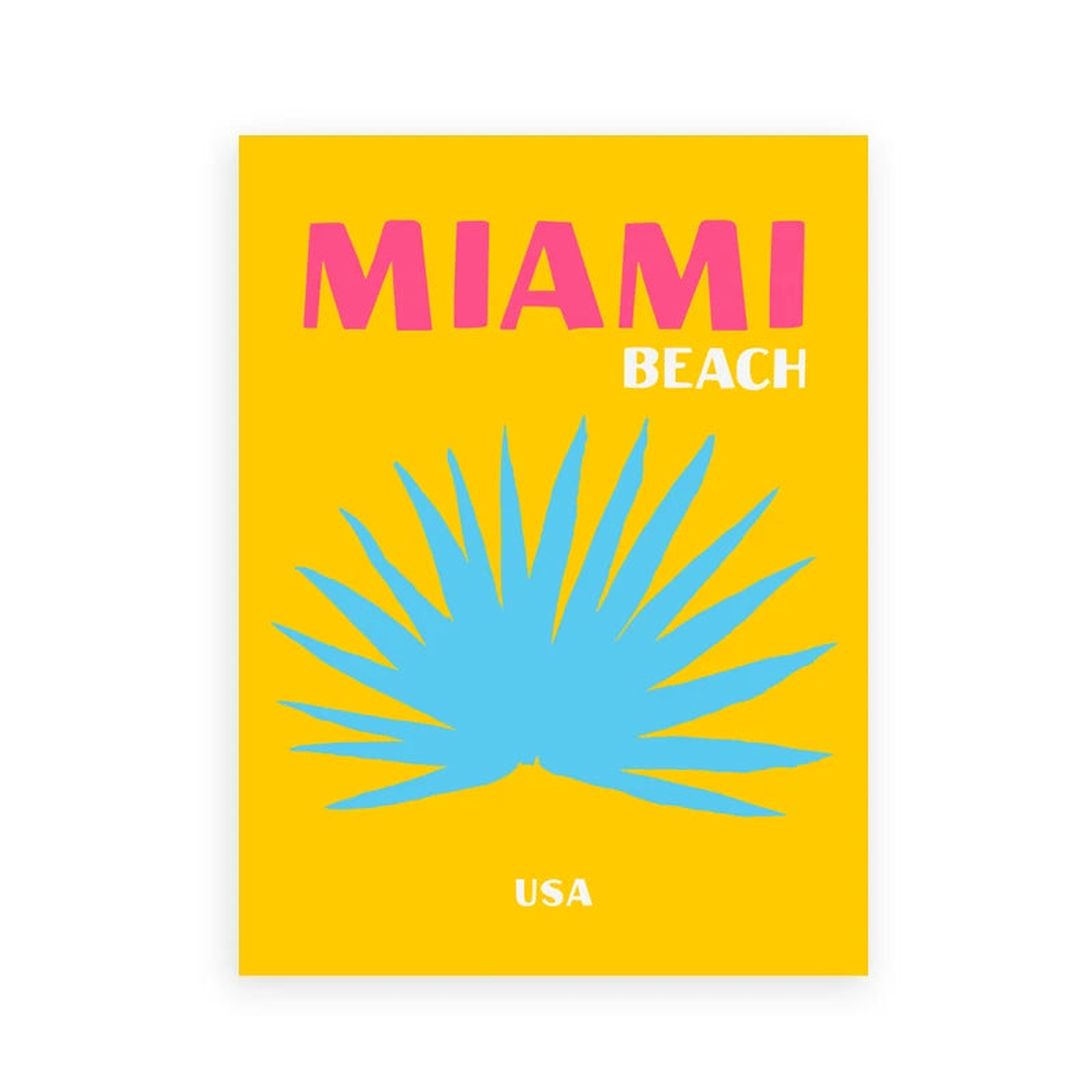 Preppy Color Travel Posters Miami Bondi Palms Ibiza Mykonos Capry Art Print Minimalist Nordic Canvas Painting Living Room Decor - ePC12158 | 50x70 cm No Frame